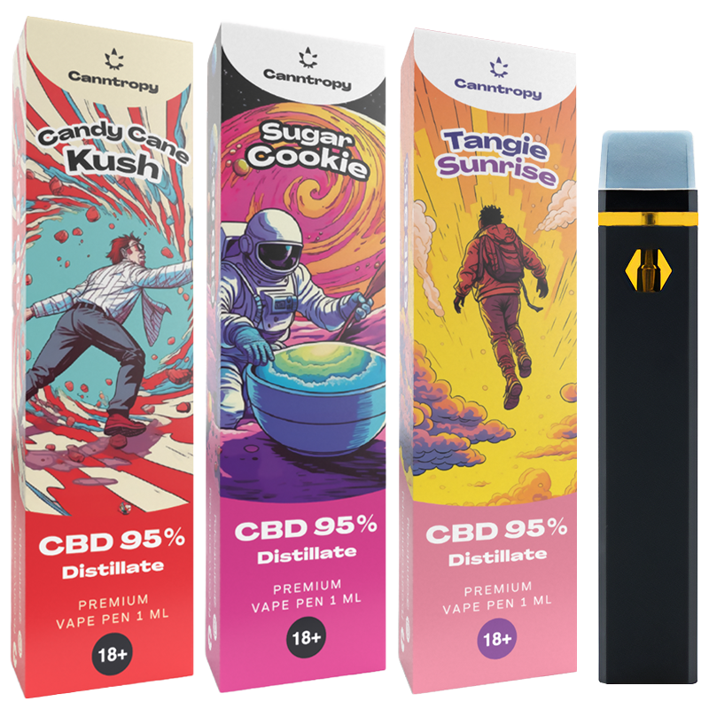 Canntropy - 3 броя Еднократен CBD Вейп 1мл