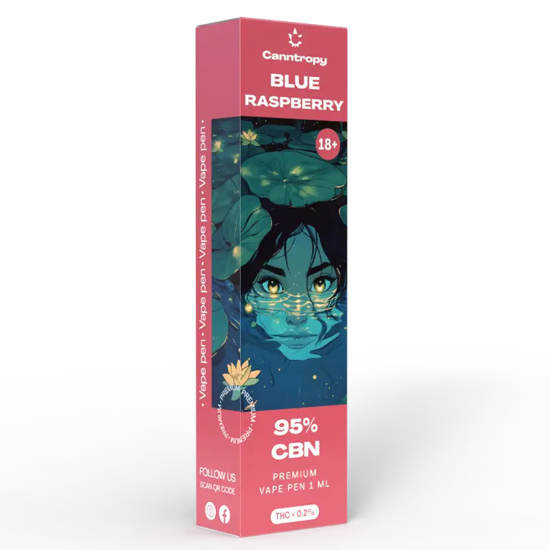 Canntropy Blue Raspberry - Еднократен CBN Вейп 1мл