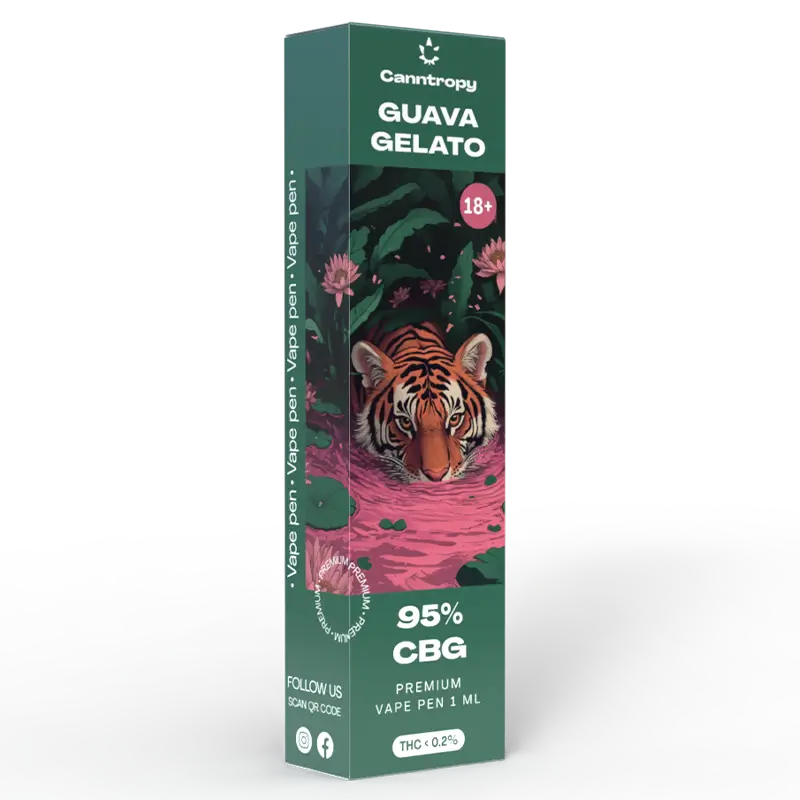 Canntropy Guava Gelato - Еднократен CBG Вейп 1мл