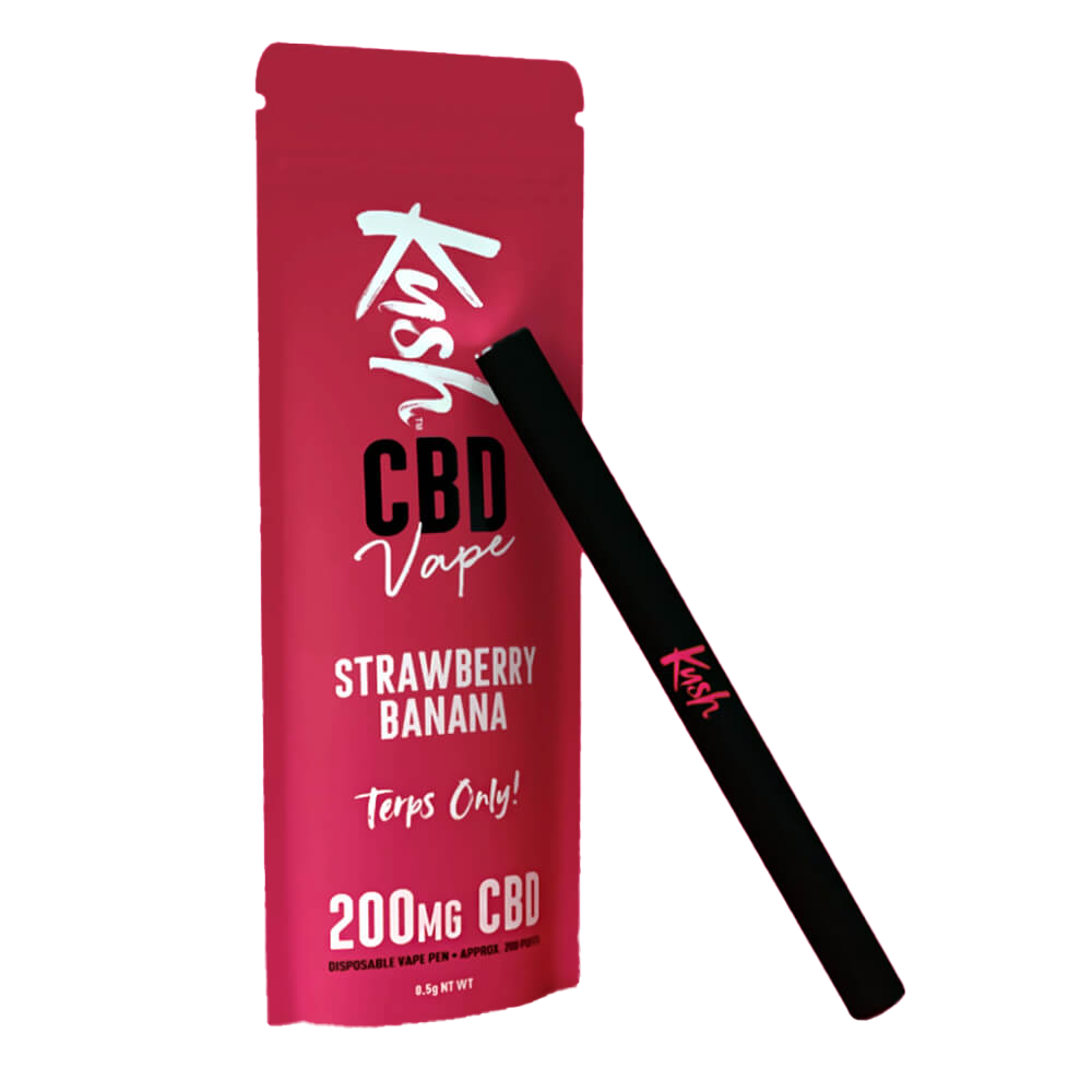 Kush Vape Strawberry Banana - Еднкорактен CBD Вейп