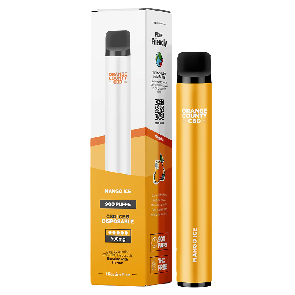 Orange County Mango Ice - Еднократен CBD Вейп 3мл